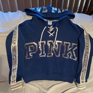 BRAND NEW PINK BLING HOODIE
